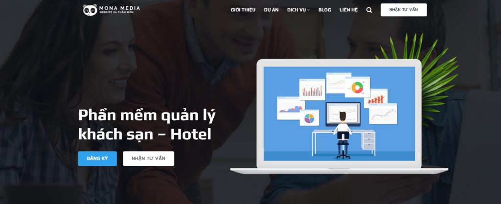 Phần mềm quản lý khách sạn - resort PMS của Mona Media 