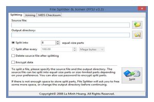 Phần mềm Fastest File Splitter and Joiner