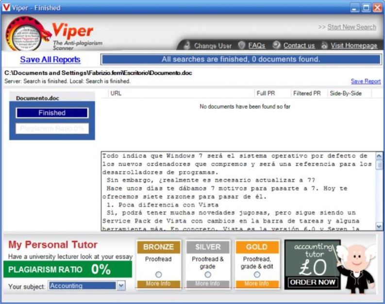 Phần mềm kiểm tra đạo văn Viper