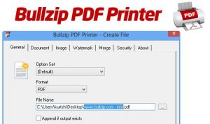 Bullzip PDF Printer - pphaafn mềm hỗ trọ máy in