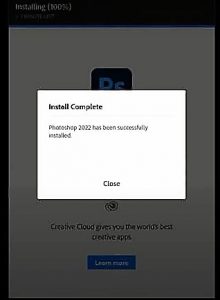 Phần mềm Photoshop đã được cài xong