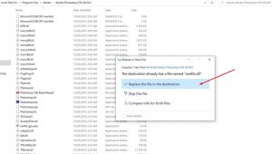 Ghi đè lên để xác nhận cài phần mềm Photoshop