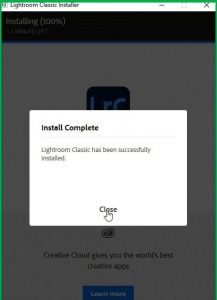 hoàn thành cài photoshop lightroom crack