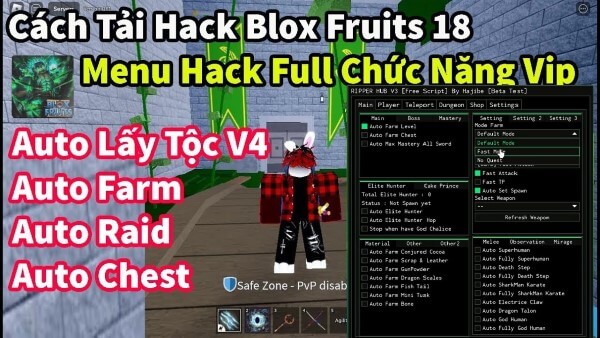 Script Blox Fruit (Hydrogen x Fluxus) Update 21 cho Mobile và PC