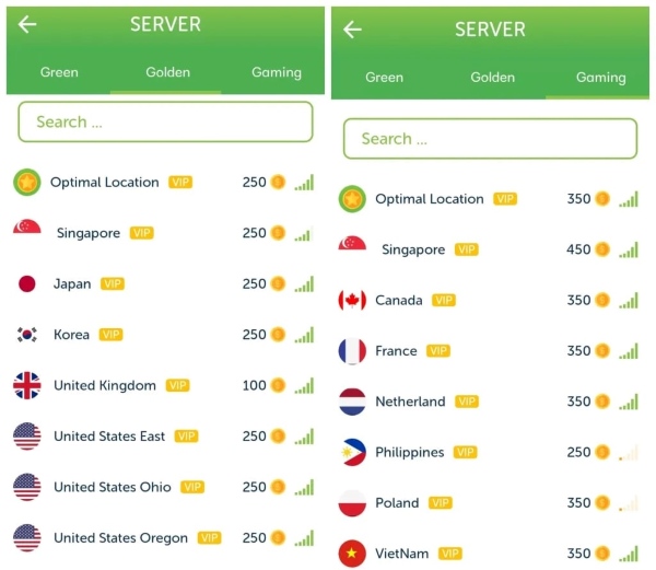 2000 vip servers trên app